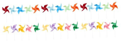 iplusmile 3 Series Juguetes De Molino De Viento De Papel Pequeño Hecho A Mano De Bricolaje Molinillos De Papel De Papel Manualidades para 12 Piezas x 3