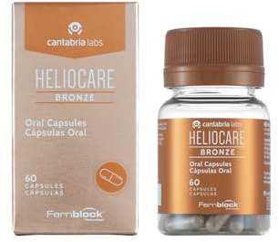 Cantabria Labs - Heliocare Cápsulas Bronze - 60 Unidades - Protección Solar Oral - Acelera el Bronceado Natural - Todo Tipo de Pieles