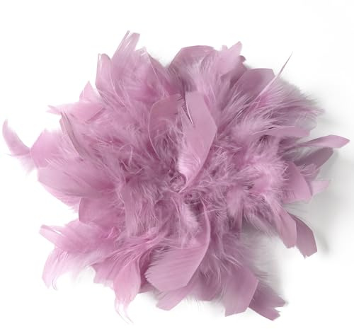 Baesics Federbrosche Damen - Feder Brosche zum Anstecken Ansteckblume | Aus echten Truthahnfedern, federleicht und voluminös, 2-in-1 mit Nadel und Haarclip. Für Tracht, Hochzeit, Blazer, Hut