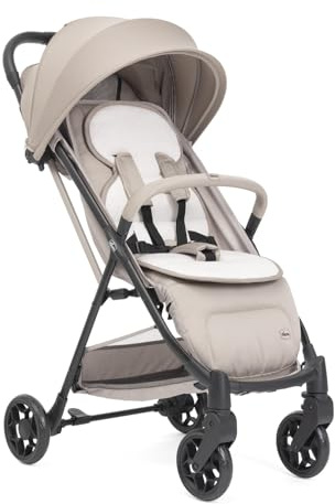 Chicco Silla de Paseo Ligera Taormina, Desde nascimiento hasta 22 Kg, Carrito Bebé, Plegado con una sola mano, Compacto y Ligero, Capota con Protección UV50+, Respaldo Ajustable y Reclinable, Beige