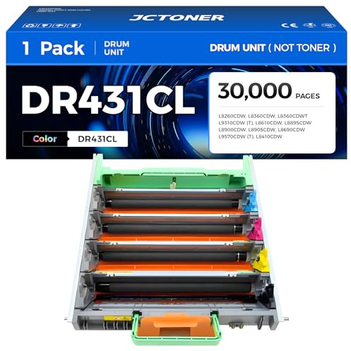 DR431CL Drum Unit High Yield Replacement for Brother DR-431CL Imaging Drum Compatible with HL-L8360CDW MFC-L8900CDW MFC-L8690CDW HL-L8260CDW MFC-L8610CDW MFC-L8905CDW MFC-L9570CDW HL-L8360CDWT Printer