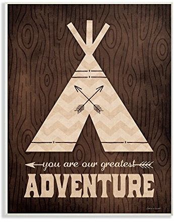 The Kids Room by Stupell You Are Our Greatest Adventurer Wood Grain