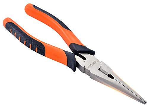 Katur Pinza a becco lungo con comoda impugnatura piatta arrotondata, ganasce lunghe e appuntite per una buona accessibilità (160 mm)