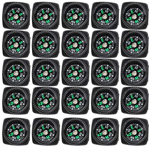 Vbestlife 25Pcs/Pack Button Compass, Minikompass für Camping Wandern Bootfahren Touring Emergency Survival