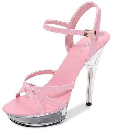 LONG-M Sandali da Donna Estate New Casual Fish Mouth Sandali con Tacco Alto con Fondo Spesso Scarpe A Spillo Sexy