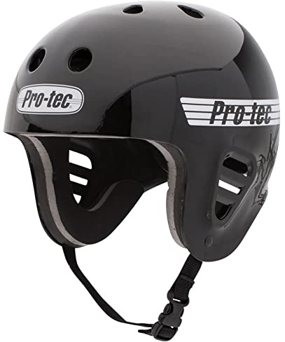 Pro-Tec Full Cut Water Wakeboarding Helmet, Ideal for Wakeboarding, Kayaking, Whitewater Rafting or Kite Surfing, – X-Small – Gloss Black