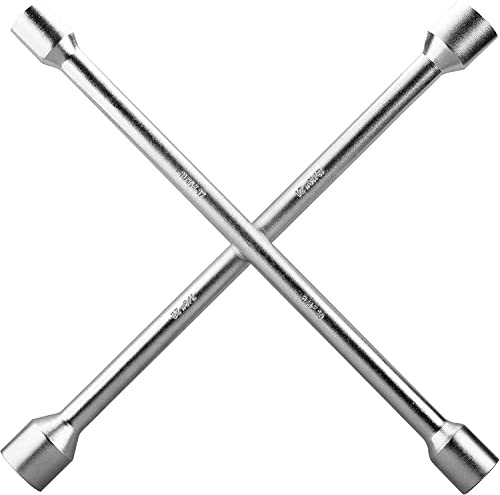 Bates- Radmutterschlüssel, 14 Zoll, Reifeneisen, Radmutterschlüssel, 4-Wege-Radschlüssel, Radschlüssel, Reifeneisenschlüssel, Reifenschlüssel, Auto-Kreuzschlüssel, 4-Sterne-Radschlüssel