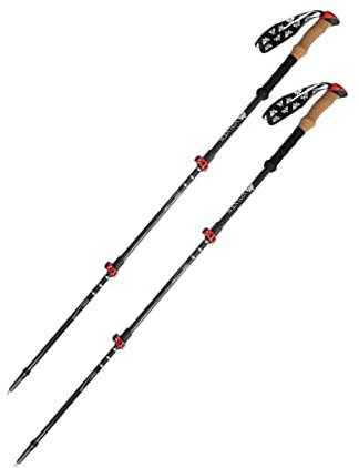 Volven Carbon-Trekkingstöcke Adventure Carbon rot