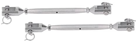 2Pcs Spannschloss Edelstahl Backe und Backe Spannschloss Rigging Schraube Geschlossener Körper Spannschloss Backe für Marine Grade (M4)