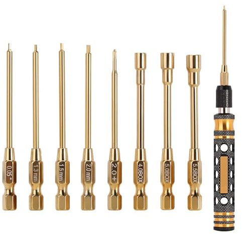 INJORA Allen Key Destornilladores Hexagonales Tuerca Hexagonal Controladores Kit Herramientas RC para TRX4M Axial SCX24 AX24 FMS FCX24 1/18 1/24 RC Crawler