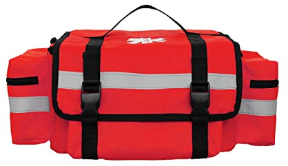 Borsa professionale di primo soccorritore,Borsa medica trauma con riflettente,Borsa medica di pronto soccorso di grande capacità(solo borsa) (rosso)
