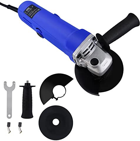 850W Akku-Winkelschleifer 125mm Schleifscheibe mit Zusatzhandgriff und Schraubenschlüssel, zum Schleifen, Trennen, Schleifen, Polieren