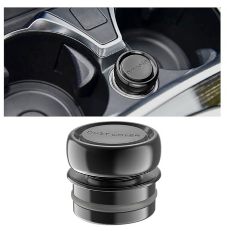 JNNJ Tapa Universal Impermeable para Encendedor de Cigarrillos del Coche - Cubierta Decorativa y Accesorio de Recambio (Negro)