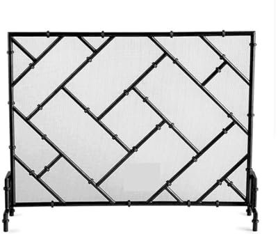 Funkenschutz/Funkenschutzgitter Amerikanischen Stil Metall Gold Schwarz Wohnzimmer Kreative Form Hohl Kamin Bildschirm, Haushalt Herd Zaun Mesh Brandschutz Kaminfunkenschutzgitter (Color : A)