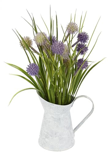 Setaria Button Grass in Pot Artificial Grass Allium Leek Flower Leek Flower Artificial Grass Green Artificial Plant Ornamental Grass Artificial Plants Decorative Grass Grass Arrangement Bristle Millet