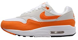 Nike Air Max 1, Scarpe da Ginnastica Donna, Neutral Grey/Safety Orange-White-Black, 38 EU