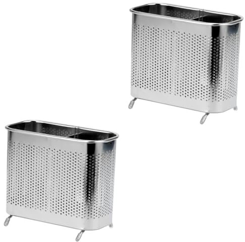 TOPBATHY 2St werkzeugträger besteckhalter silberbesteck aufbewahrung besteckorganizer pantry shelf Scoop behälter Hängend Essstäbchen Löffel ruhen Container Besteckständer Rostfreier Stahl