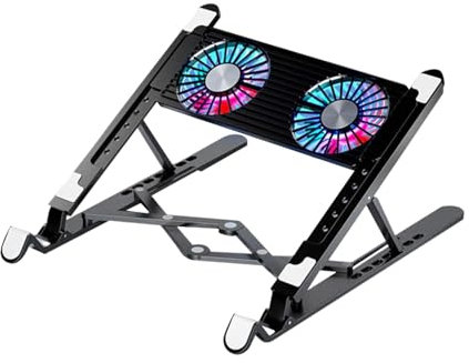 Fukamou Refroidisseur d'ordinateur Portable, Coussin de Refroidissement pour Ordinateur Portable Ventilateur pour Ordinateur Portable PC,Tapis de Refroidissement pour Ordinateur Portable réglable en