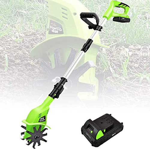 yudPinn Motobineuse de Jardin, cultivateur/rotavateur électrique 4000 mAh, cultivateur de Sol électrique sans Fil, Outil de Jardinage, Machine de Culture pour Jardins familiaux, pelouse, Jardin