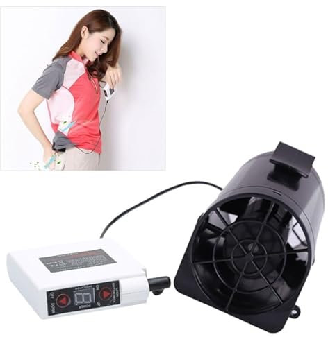 Mini Ventilateur de Taille Portable Refroidisseur de Peau USB (Noir)