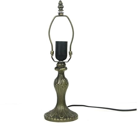 BOTOWI Kleiner Tischlampensockel Ersatz Nur 15 Zoll hoher Lampensockel aus Legierung aus Bronze Geeignet für 8-Zoll-Buntglas Lampenschirme im Tiffany-Stil,Ah