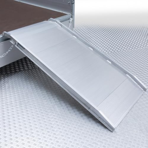 Datona - Auffahrrampe Pkw & Transporter 180 cm - Aluminium Laderampe 75 cm breit - Tragkraft 900 kg - Antirutschprofil & erhöhte Kanten - leicht & robust