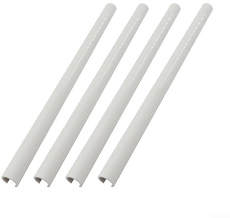 Entgoinggo Heizkörperrohrabdeckungen, verstellbare Kunststoff-Kühlerrohrhülse, 4 Stück, Heizkörperrohrabdeckungen für Wandrohr, Dekoration, Gasrohre (weiß-500 mm)
