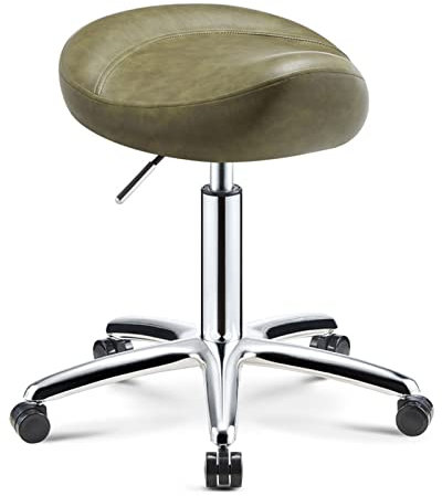 LULUMAIC Ergonomischer Sattelhocker Zahnstuhl Schönheitshocker für Zahnarzt, Salon, Massage, Büro, C, S