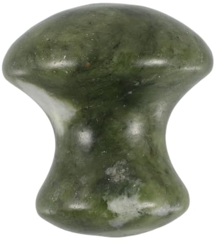 Vaguelly Jade Gesichtsmassagegerät Pilzform Gua Sha Stein aus Jade Hautelastizitätsbooster für Gesicht Hals und Arme Massagewerkzeug Wellness Entspannung