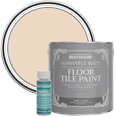 Rust-Oleum Black Washable Matt Floor Tile Paint - Eleanor 2.5L