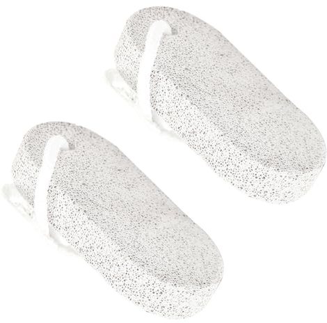 2 Pcs Natural Lava Pumice Stones, Natural Foot Callus Remover, Reusable Pumice Stone Suitable for Skin Care Removing Dead Skin, Calluses, Stings and Skin Cracks on Feet