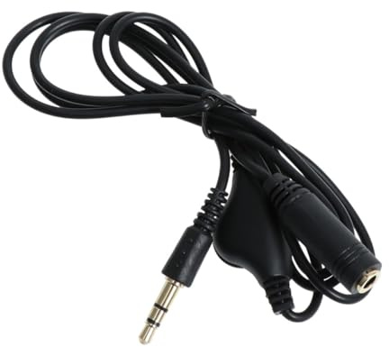 CAXUSD Cavo Aux da 1 M Controllo Filo Prolunga Audio Maschio-Femmina 35 MM per Altoparlante Auto e Telefono Compatibile Mp3 Mp4 Suono Nitido senza Rumori Nucleo Conduttivo