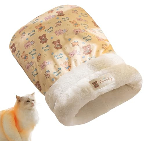 Lunaobrik Sac à Chat - Lit pour | Hiver Automne Caverne pour Animaux Lavable Confortable Épaisse pour Petit Animal Et Chiot Intérieur Appartement Voyage