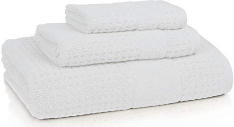 Kassatex Turkish Hammam Collection Towels, 3 Piece Set - White