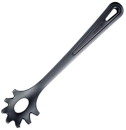 Westmark Spaghettilöffel/Pasta-Schöpflöffel, Hitzebeständig bis 270 °C, PPA, Länge: 30,5 cm, Gentle Plus, Schwarz, 28602275