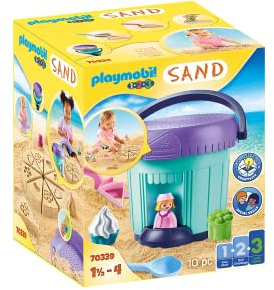 PLAYMOBIL 1.2.3 Sand 70339 Kreativset Sandbäckerei, Ab 1,5 Jahren
