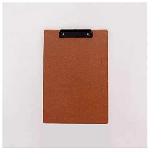 Klemmbrett 10-teiliger Dateiordner mit Stifthalter Multicolor Leder Zwischenablage A4 Daten sortieren Bindemittel Schreibkissen für Büro, Schule, Geschäft Klemmbrett a4 (Color : Brown)