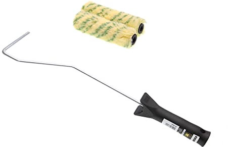 Profi Malerwalze GREENLINE ELITE 2 Stück je 10 cm mit einem Rollenhalter, robust, langlebig & leicht auswaschbar