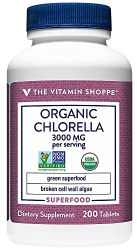 Organic Chlorella a Green Superfood a 3,000 MG a (200 Tablets)