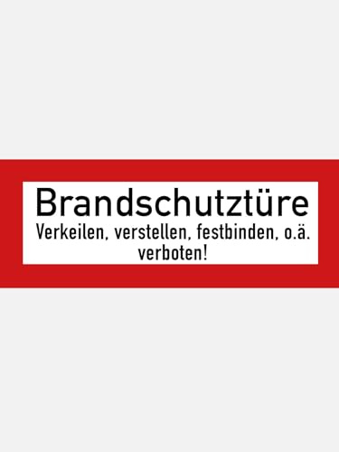 Brandschutztüre - Aufkleber (10 Stück 297x108mm)