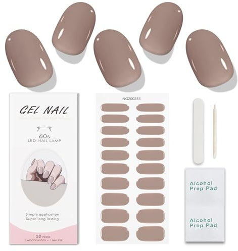 JMEOWIO Gel Semicurado de Pegatinas Café Gel Semi-Curado Nail Art Stickers Decoración