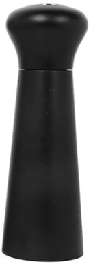 Salière En Bois Et Caoutchouc Rechargeable Moulin À Sel De Mer Manuel À Travers Le Noyau De Meulage En Céramique Pour La Maison, Le Restaurant Et Le Barbecue Gadgets De Cuisine De Style Moderne(Black)