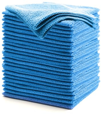 Stycypel 15 stück microfasertücher,mikrofaser reinigungstücher,microfasertuch Lappen,mikrofasertücher,putztücher tücher 30 x 30 cm,hellblau