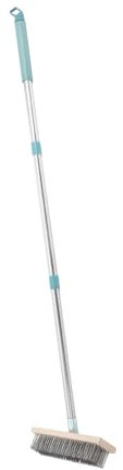 ABOOFAN Brosse De Terrasse À Poils De 138 Cm Manche En Bois Outils De Nettoyage Pour Terrasse Sol En Béton Terrasse Élimination De La Mousse