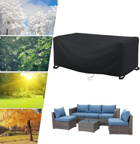 Housse pour Salon De Jardin 150x70x80cm Bâche Imperméable pour Meubles De Jardin,Housse De Protection pour Meubles,Protection Table Jardin Exterieur, Coupe-Vent, Anti-UV, Indéchirable