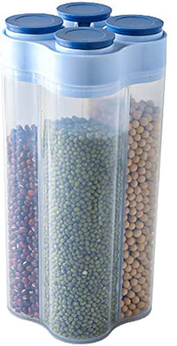 ZHZXBDGQ Food Storage Containers 2.5L Cereal Dispenser, for Storage Container for Muesli/Cornflakes/Spaghetti/Grain-Blue