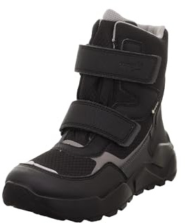 Superfit herr, pojkar, rocket, pojkar, varma fodrade Gore-tex, svart/ljusgrå, 0010 stövlar, Svart ljusgrå 0010, 40 EU bred