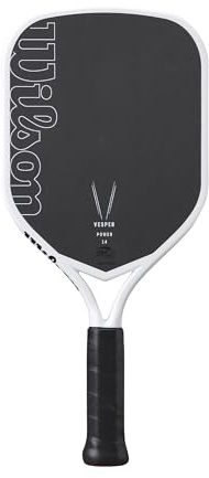 Wilson Vesper Power 14 Pickleball Paddle - Black/White, Grip Size 1-4 1/8