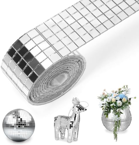 7000 stycken självhäftande spegelklistermärken på 5 x 5 mm, minispegelklistermärken i mosaik, glasklistermärken för badrum, kök, vardagsrum