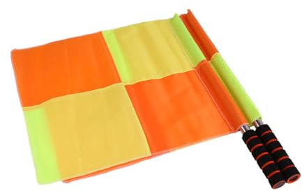 Schiedsrichterfahne, Volleyball Schiri-Flaggen-Set Mit Orange Und Gelb, Mit Ergonomischem Griff, Hoher Sichtbarkeit Und Eckfahne Für Schulwettbewerbe Und Hallenspiele